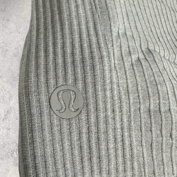 Lululemon Ebb To Street Long Sleeve Shirt Grey Womens Size 6 Ribbed Crop Run Top - Picture 8 of 15